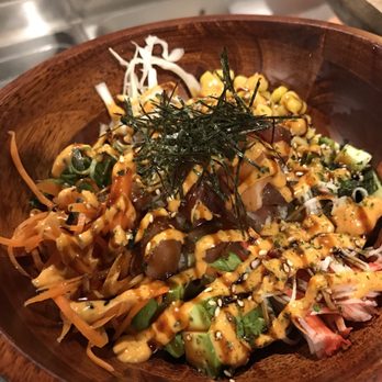 Umami Sushi - Poke bowl with sushi rice (first place to use sushi rice and it makes the world of difference!) - Japanese Near Me - San Marcos, Texas Umami Sushi - Poke bowl with sushi rice (first place to use sushi rice and it makes the world of difference!) - Japanese Near Me - San Marcos, Texas