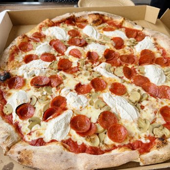 New Park Pizza - Pepperoni, mushroom and ricotta. They still give you a lot when most other places have shrunken in size - Pizza Near Me - Howard Beach, New York New Park Pizza - Pepperoni, mushroom and ricotta. They still give you a lot when most other places have shrunken in size - Pizza Near Me - Howard Beach, New York