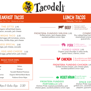 Tacodeli - Limited menu, served from the food truck parked here during renovation - Breakfast & Brunch Near Me - Austin, Texas Tacodeli - Limited menu, served from the food truck parked here during renovation - Breakfast & Brunch Near Me - Austin, Texas