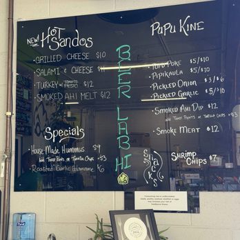 Beer Lab HI - Food Menu | September 2026 - Brewpubs Near Me - Honolulu, Hawaii
