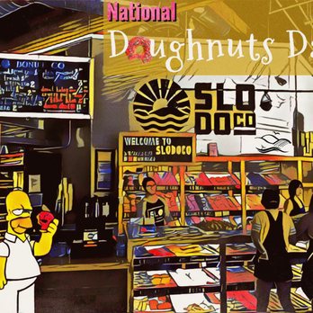 SloDoCo Donuts - Some amazing doughnuts on national doughnut day. Tons of choices. - Donuts Near Me - San Luis Obispo, California