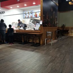 people sitting at the counter