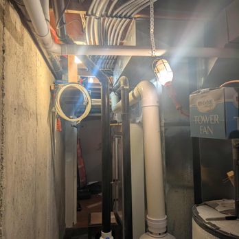 Radon Boss - Lots of pipes to go around at this job. - Environmental Testing Near Me Radon Boss - Lots of pipes to go around at this job. - Environmental Testing Near Me