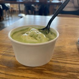 Matcha Affogato - "Got Milk" gelato with a shot of matcha on top Matcha Affogato - "Got Milk" gelato with a shot of matcha on top