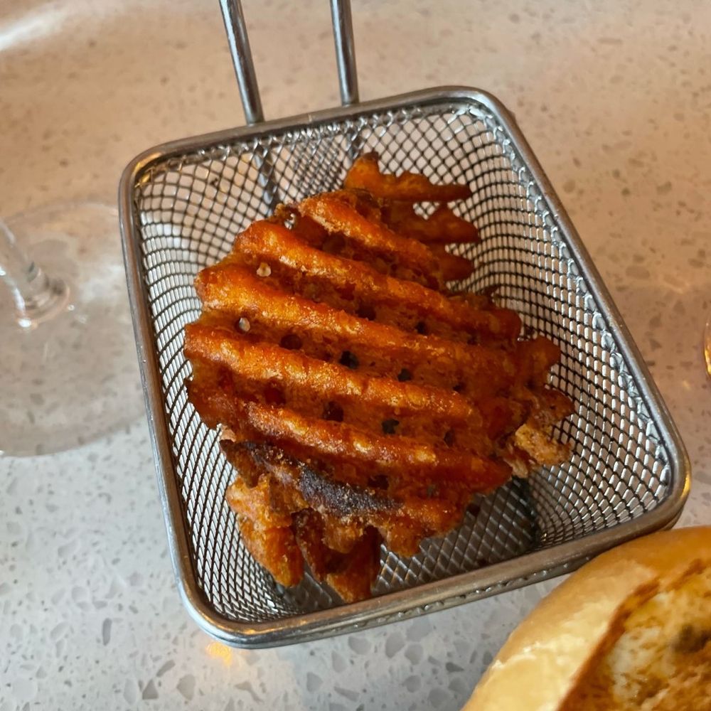 Bourbon's Kitchen - Fluffy and crispy waffle sweet potato fries - Bars Near Me - Middletown, Ohio Bourbon's Kitchen - Fluffy and crispy waffle sweet potato fries - Bars Near Me - Middletown, Ohio