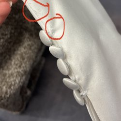 Christine’s Custom Tailoring - The fabric is in rough shape after having to be redone so many times.