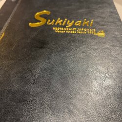 Sukiyaki - Menu