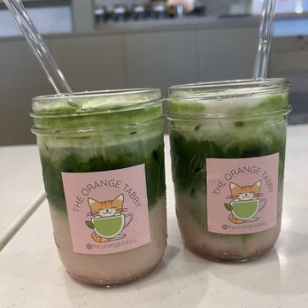 The Orange Tabby - Strawberry matcha with einspanner topping - Coffee & Tea Near Me - San Jose, California The Orange Tabby - Strawberry matcha with einspanner topping - Coffee & Tea Near Me - San Jose, California