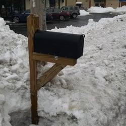 Big Eric's Handyman Service - This mail box I built in 2014 I made it out of 4 by4s treated I put 1 full bag of cement...