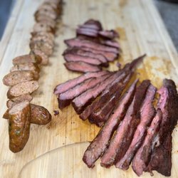 King Meats BBQ - Tri tip with some chicken sausage