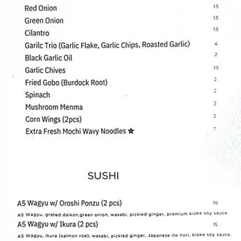 Mensho - Menu - Noodles Near Me - Houston, Texas