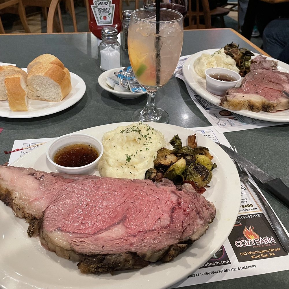Prime rib special & white peach sangria
