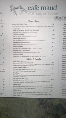 Menu photo 1 Café Maud New York, NY