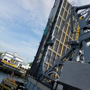Mystic River Bascule Bridge - Bridge almost totally open - Landmarks & Historical Buildings Near Me - Mystic, Connecticut Mystic River Bascule Bridge - Bridge almost totally open - Landmarks & Historical Buildings Near Me - Mystic, Connecticut