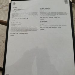 Blaze Brewing - Beer menu page 2