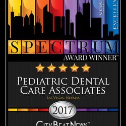 Pediatric Dental Care Associates - Aliante - Excellent Customer Service Award 2017