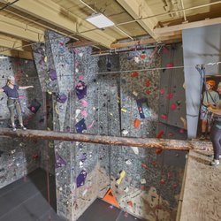 RocVentures Climbing Gym - Our High Ropes course runs around the entire second story of the gym