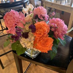 Flowers for mama. Love the peonies!!!