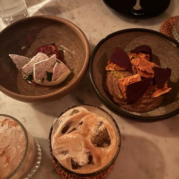 Quetzal - Coconut nicuatole, spiced Mexican chocolate mousse, carajillo - Mexican Near Me - Toronto, Ontario