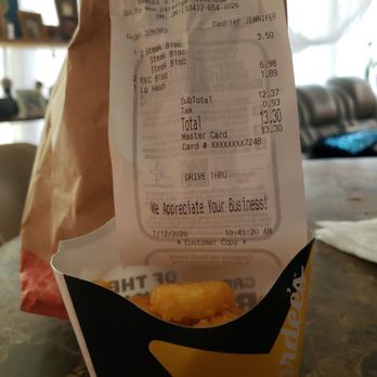 Hardee's - This is suppose to be a LARGE.... CHECK THE RECEIPT..... CHECK YOUR BAG BEFORE YOU LEAVE ! - Fast Food Near Me - Pensacola, Florida Hardee's - This is suppose to be a LARGE.... CHECK THE RECEIPT..... CHECK YOUR BAG BEFORE YOU LEAVE ! - Fast Food Near Me - Pensacola, Florida