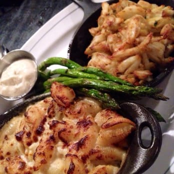 Phillips Seafood - Ultimate crab cake with asparagus and crab macaroni and cheese. - Seafood Near Me - Baltimore, Maryland