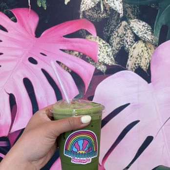 Rainbeau Jo's - Matcha latte with oat milk + macadamia nut flavoring (less sweet) - Coffee & Tea Near Me - Lihue, Hawaii Rainbeau Jo's - Matcha latte with oat milk + macadamia nut flavoring (less sweet) - Coffee & Tea Near Me - Lihue, Hawaii