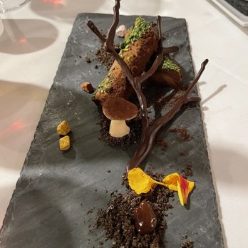 Joel Palmer House - Chocolate mousse dessert - Modern European Near Me - Dayton, Oregon Joel Palmer House - Chocolate mousse dessert - Modern European Near Me - Dayton, Oregon