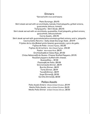 Menu photo 6 Taqueria Durango Restaurant Blue Island, IL Menu photo 6 Taqueria Durango Restaurant Blue Island, IL