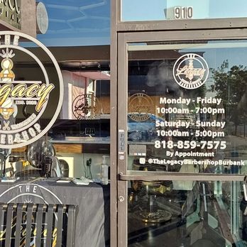 The Legacy Barbershop - Hours on the door are presumably just a suggestion in my case. - Barbers Near Me - Burbank, California The Legacy Barbershop - Hours on the door are presumably just a suggestion in my case. - Barbers Near Me - Burbank, California