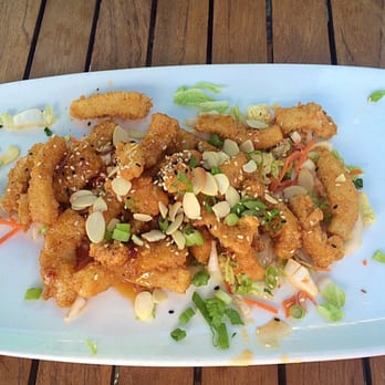 Belmont Brewing - Calamari with asian style flavor. It was alright over dressed in sauce. - Breweries Near Me - Long Beach, California Belmont Brewing - Calamari with asian style flavor. It was alright over dressed in sauce. - Breweries Near Me - Long Beach, California