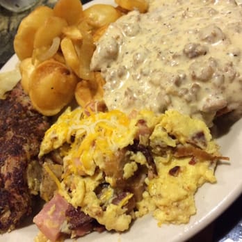 The Buttered Biscuit - The "Chicken Little" smaller chicken fried steak w/corned beef hash...yum - New American Near Me - Sumner, Washington The Buttered Biscuit - The "Chicken Little" smaller chicken fried steak w/corned beef hash...yum - New American Near Me - Sumner, Washington