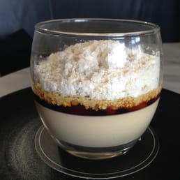 The iconic cooked caramel cream with chocolate, pear and popcorn #divine The iconic cooked caramel cream with chocolate, pear and popcorn #divine