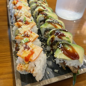 Gen Sushi - salmon premium and caterpillar rolls - Sushi Bars Near Me - Battle Ground, Washington Gen Sushi - salmon premium and caterpillar rolls - Sushi Bars Near Me - Battle Ground, Washington
