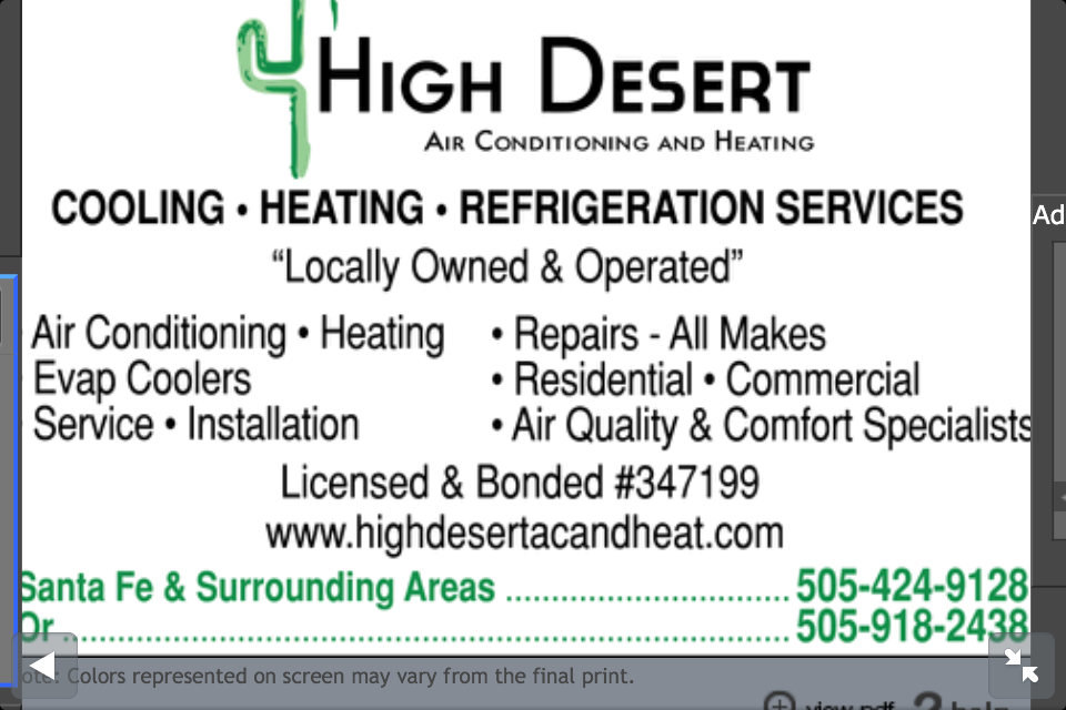 Slide of High Desert Air Conditioning and Heating