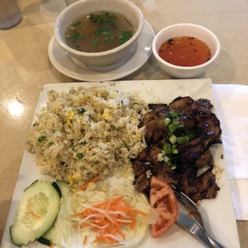 Pho Paris - Porkchop and fried rice dish with a hot bowl of pho broth! - Vietnamese Near Me - Peabody, Massachusetts Pho Paris - Porkchop and fried rice dish with a hot bowl of pho broth! - Vietnamese Near Me - Peabody, Massachusetts