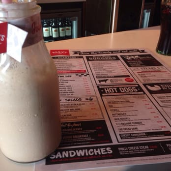 Rosie's Diner - Chocolate milkshake and the menu. - Diners Near Me - Leeds, XWY
