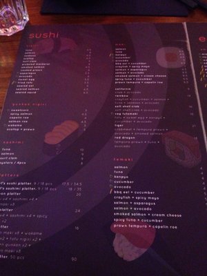 Menu photo 1 Tomodachi Sushi Bar Galway, G Menu photo 1 Tomodachi Sushi Bar Galway, G