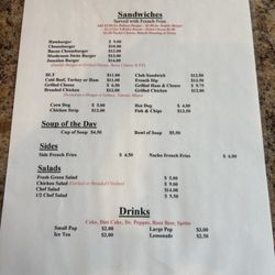Junction Cafe & Drive Inn - Menu