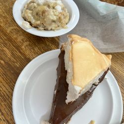 Jeneane's At Pinebrook - Dessert: chocolate pie and hot banana pudding