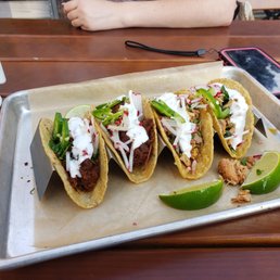Beef tacos and chicken tacos