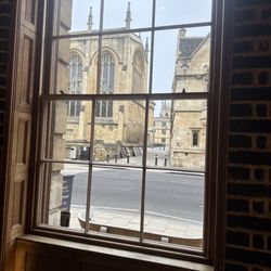 Quod Restaurant & Bar - View from my breakfast table every morning across from Radcliffe Camera
