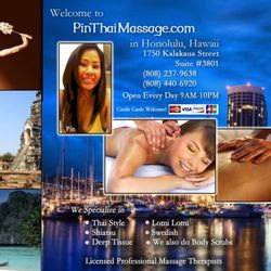 Pin Thai Massage - Promo card from 10 years ago, first phone and address are the same!