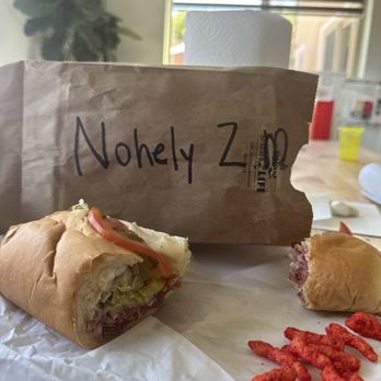 Tiny's Submarine - My name on my delivery bag :) - Sandwiches Near Me - Canyon Country, California