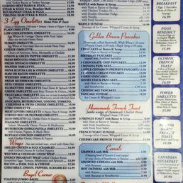 Breakfast menu Breakfast menu