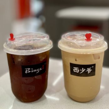 Bingz Crispy Burger - plum fizz & milk tea - Fast Food Near Me - Toronto, Ontario