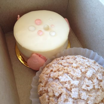 Mon K Patisserie - Koko (cake with coconut biscuit) (back), cream puff (front) - Coffee & Tea Near Me - Toronto, Ontario Mon K Patisserie - Koko (cake with coconut biscuit) (back), cream puff (front) - Coffee & Tea Near Me - Toronto, Ontario