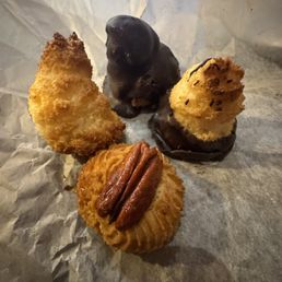 Budapest Café & Restaurant's Amazing (Passover-friendly) Macaroons - Chocolate with Almond Cream, Chocolate Dipped, Pecan & Regular Coconut! Budapest Café & Restaurant's Amazing (Passover-friendly) Macaroons - Chocolate with Almond Cream, Chocolate Dipped, Pecan & Regular Coconut!