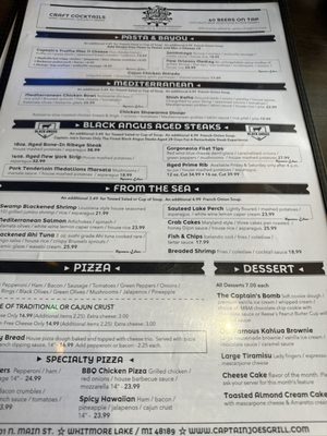Menu photo 1 Captain Joe's Grill Whitmore Lake, MI Menu photo 1 Captain Joe's Grill Whitmore Lake, MI