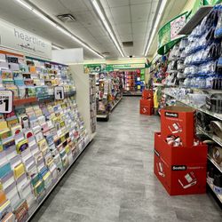 Dollar Tree - Greeting cards, plates, utensils, gift bags, etc.