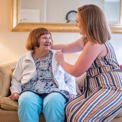 North Georgia Assisted Living - Our wonderful Wellness Director, Ms. Heather with one of our residents.